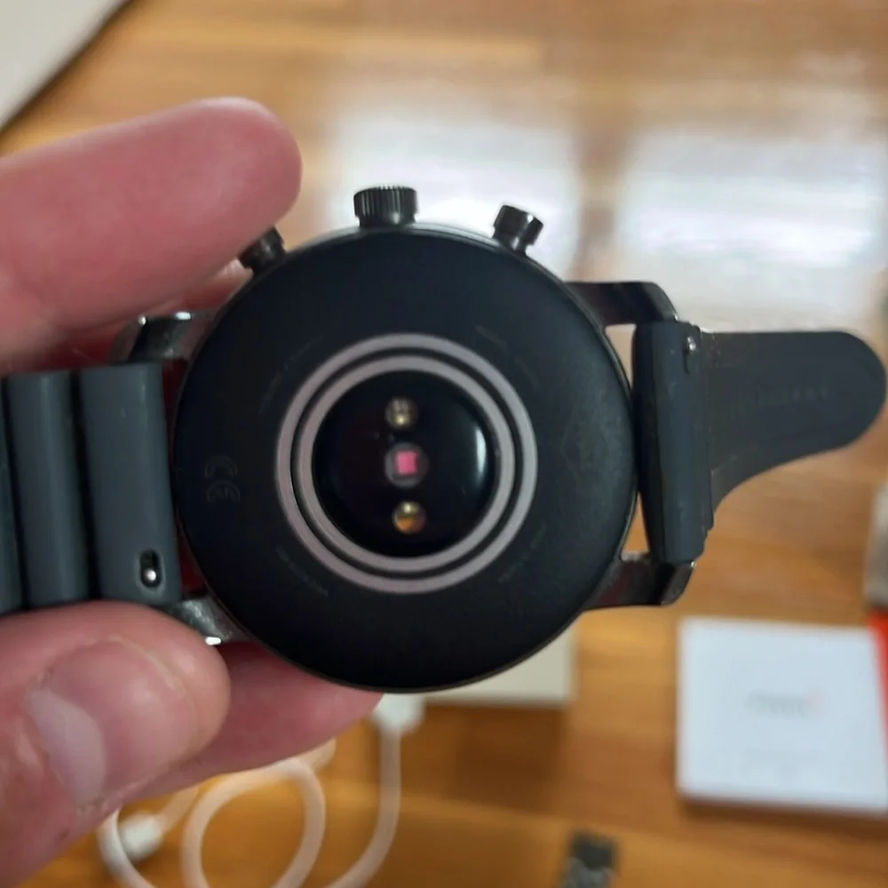 Fossil Black and Silver Smartwatch Set